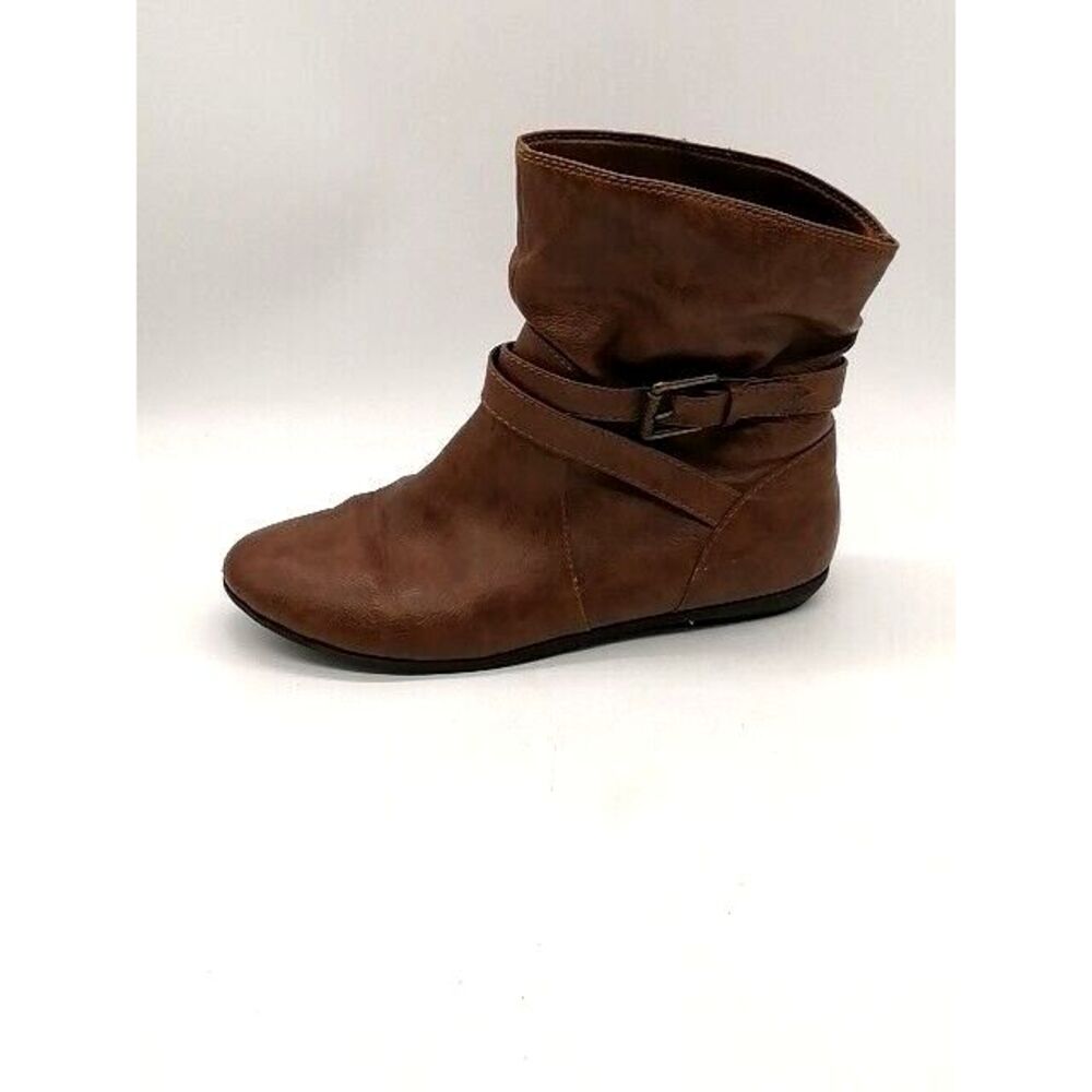 American Eagle Boots Womens Brown 8 Wide Ankle Bootie Shoe Pull On Comfort 16254